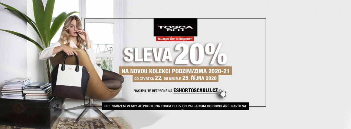 Sleva 20% na novou kolekci podzim/zima 2020-21